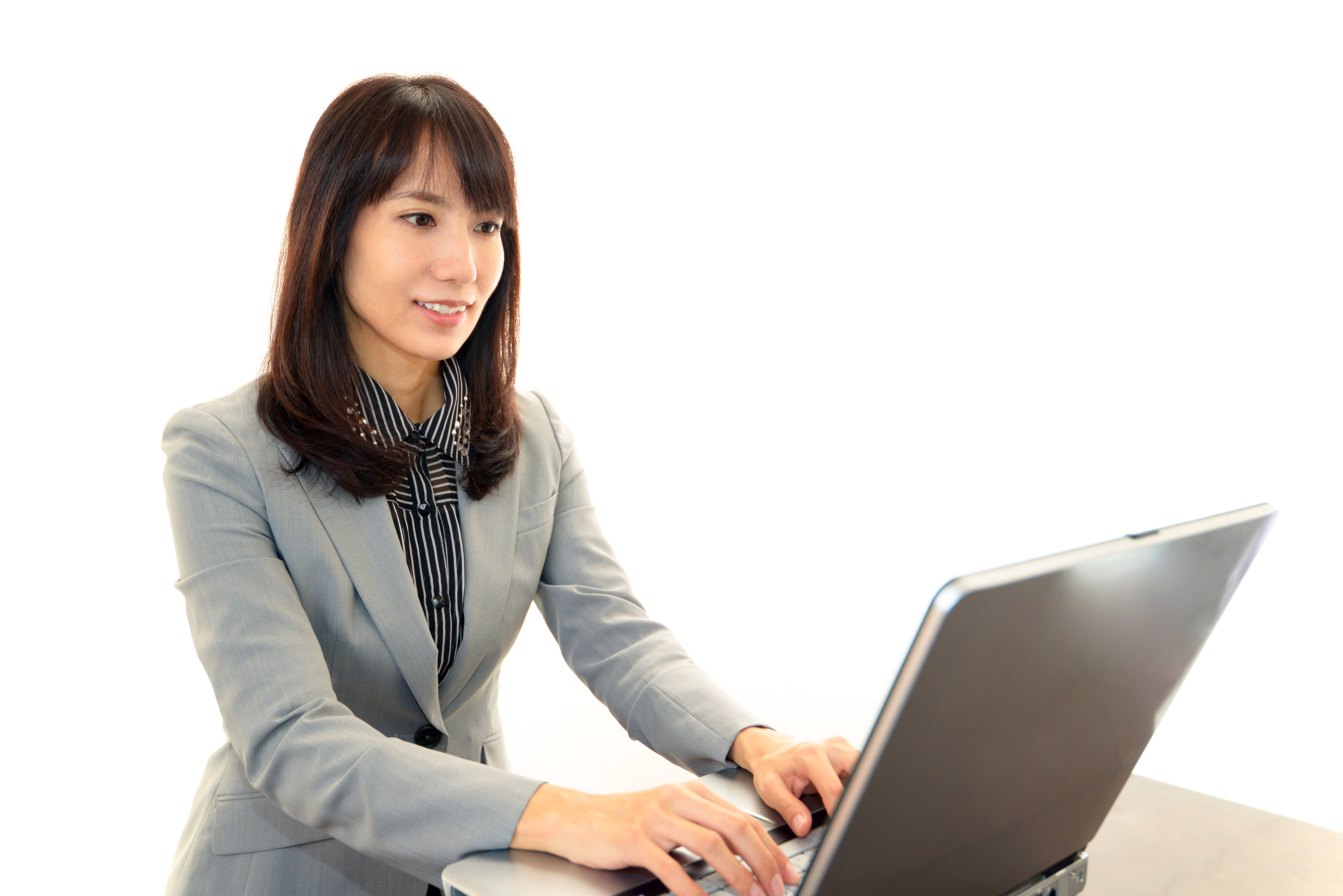 woman using laptop